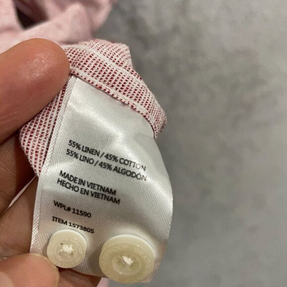 NWOT Weatherproof Vintage Mens XL Linen Blend Short Sleeve Button-Down Shirt - Picture 6 of 6